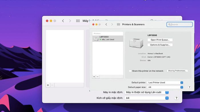 Cài đặt máy in cho MacBook qua USB - Bước 7